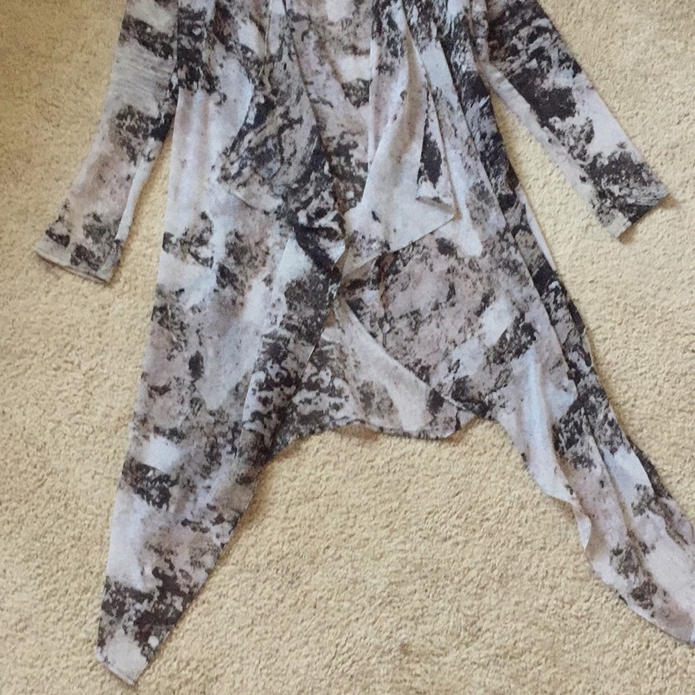 H&M silky patterned cardigan sz 2 - Picture 6 of 7